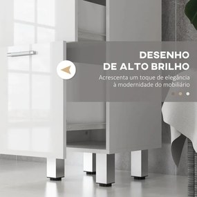 Armário de Apoio Damise de Casa de Banho - Branco - Design Moderno