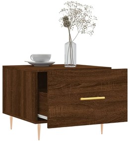 Mesa de centro 50x50x40 cm derivados madeira carvalho castanho
