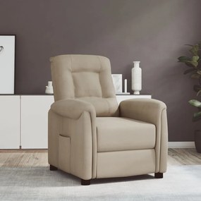 vidaXL Poltrona elevatória tecido de microfibra cinzento-claro