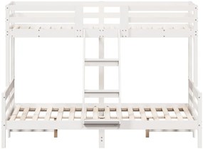 Beliche 90x200/140x200 cm madeira de pinho maciço branco