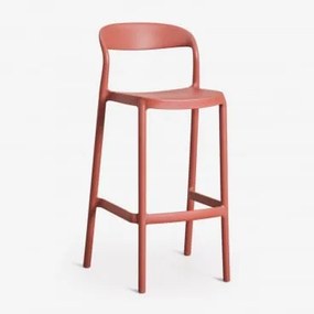 Pack De 4 Bancos Altos Empilháveis Em Polipropileno Brenza Terracota & ↑75 Cm - Sklum