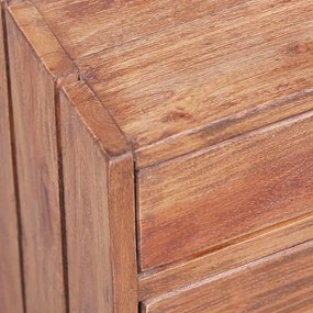 Mesa cabeceira 3 gavetas 35x25x35 cm madeira de mogno maciça