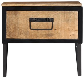 Mesa de cabeceira 40x35x40 cm madeira de mangueira maciça