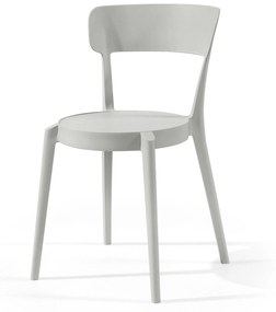 ACASA Conjunto com 4 cadeiras, Cinza Pastel - Polipropileno