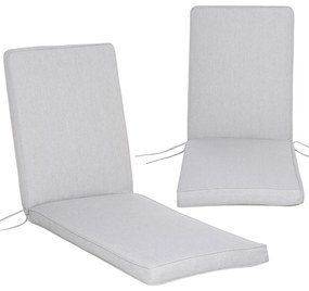 Outsunny Conjunto de 2 Almofadas para Espreguiçadeira de Exterior 183x55x7cm Amovíveis Laváveis e Acolchoadas Almofadas de Algodão | Aosom Portugal