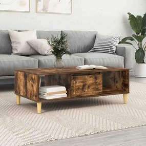 vidaXL Mesa de centro Carvalho fumado 103.5 x 60 x 35 cm