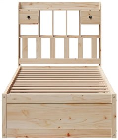 Cama sem colchão 75x190 cm madeira de pinho maciça