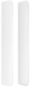 Cabeceira cama c/ abas couro artificial 103x16x118/128cm branco