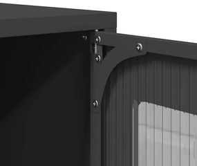 Aparador alto 68x39x107 cm aço preto