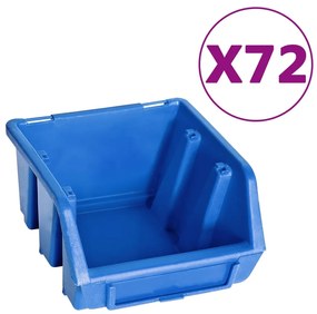 128 pcs Kit caixas arrumação com painéis de parede azul e preto