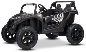 Carro elétrico para crianças UTV XXL 24V 2 Lugares em couro, travão de discos, luzes LED, rodas de borracha insufláveis com suspensão traseira, leitor