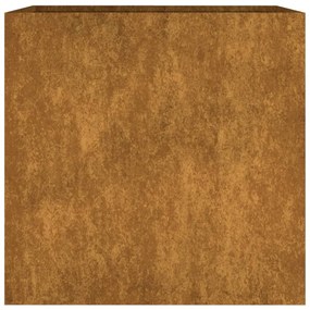 Vaso/floreira 40x41x40 cm aço corten