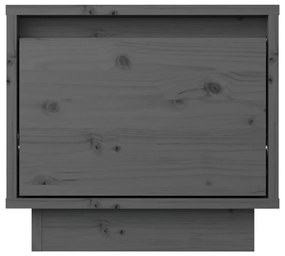 Mesa de cabeceira 35x34x32 cm madeira de pinho maciça cinza