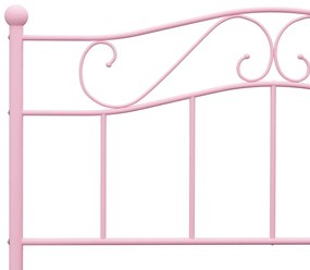 Estrutura de cama 160x200 cm metal rosa