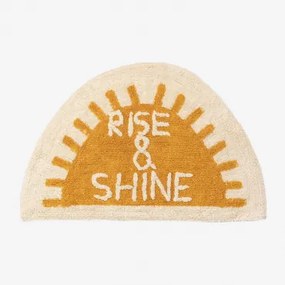 Tapete De Banho 55x80 Cm Em Algodão Rishi Amarelho Caril - Sklum