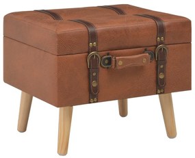 vidaXL Banco de arrumação 40 cm couro artificial bronze