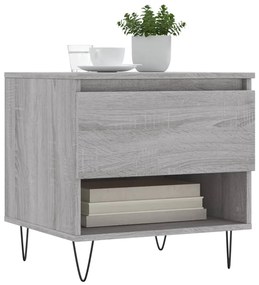 Mesas de centro 2 pcs 50x46x50cm deriv. madeira cinzento sonoma