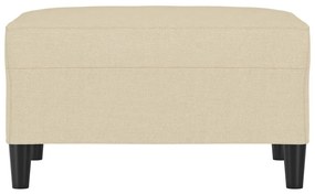 Apoio de pés 70x55x41 cm tecido cor creme