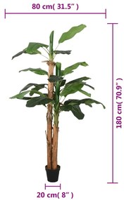 Bananeira artificial 19 folhas 180 cm verde