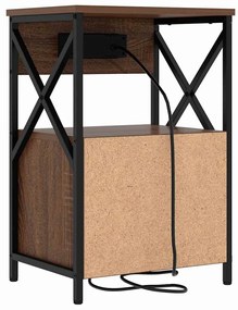 Armário de Cabeceira 2 pcs Carvalho castanho 40 x 31 x 60 cm