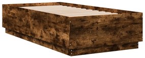 Estrutura cama 90x190 cm derivados de madeira carvalho fumado