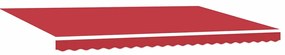 Toldo Retrátil Manual vidaXL Vermelho 500 x 300 cm