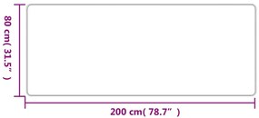 Tapete/passadeira 80x200 cm aspeto sisal antracite