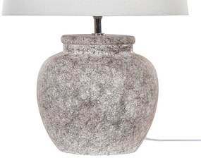 Candeeiro de mesa em cerâmica creme e branco 47 cm MAREB Beliani
