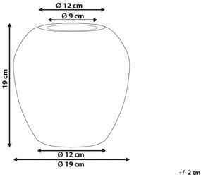 Vaso branco e azul marinho 19 cm MILETOS Beliani