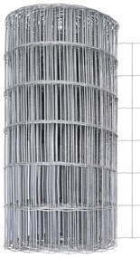 Cerca Euro com 13 Postes Flangeados 0.6x50 m de Aço Galvanizado