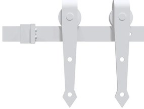 Conjunto de Porta Deslizante VidaXL com Hardware Branca 61x198,5 cm Ma