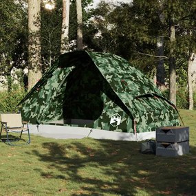 Tenda familiar cúpula para 6 pessoas impermeável camuflagem
