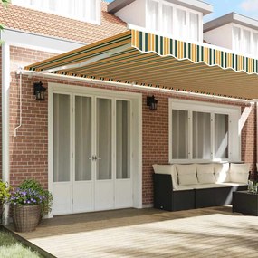 Toldo Retrátil Verde e Amarelo 600 × 300 cm Verde e amarelo