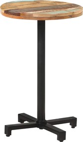 vidaXL Mesa de bistrô redonda Ø50x75 cm madeira recuperada maciça