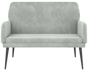 Banco 108x79x79 cm veludo cinzento-claro