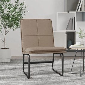 Cadeira lounge 54x75x76 cm couro artificial cor cappuccino