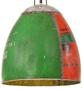 Candeeiro suspenso industrial redondo 25W 42 cm E27 multicor