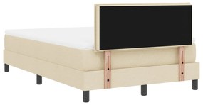 Cama Box Spring com Colchão Creme 120x200 cm Tecido