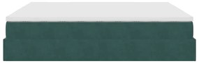 Estrutura de cama otomana com colchão 180x200 cm verde escuro