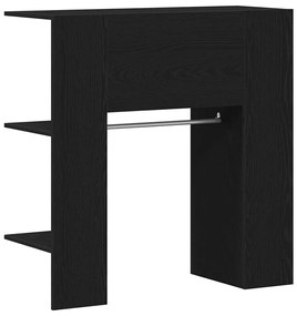 Armários para Corredor 2 pcs Carvalho Preto Madeira de Engenharia