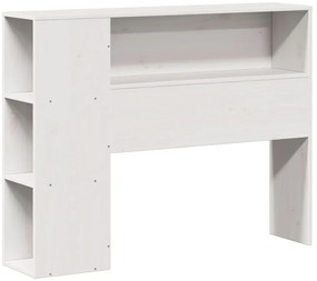 Cama com estante sem colchão 100x200 cm pinho maciço branco