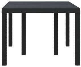 Mesa de Jardim Antracite 150x100x73 cm em Rattan Sintético