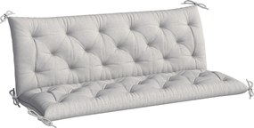 Outsunny Almofada para Banco de Jardim com Encosto Enchimento Espesso e Fitas de Fixação para Interior e Exterior 150x98x8 cm Cinza | Aosom Portugal