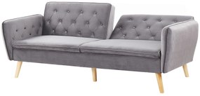 Sofá-cama 2 lugares em cinzento BARDU Beliani