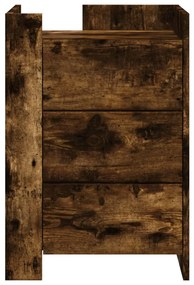 Mesa cabeceira 45x50x65 cm derivados de madeira carvalho fumado
