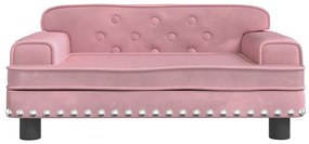 Cama para cães 70x45x30 cm veludo rosa