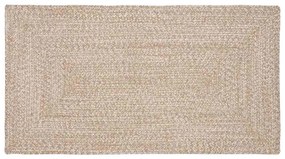 vidaXL Tapetes de área Retangular Natural e Branco 100 x 200 cm Juta