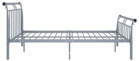 Estrutura de cama 180x200 cm metal cinzento