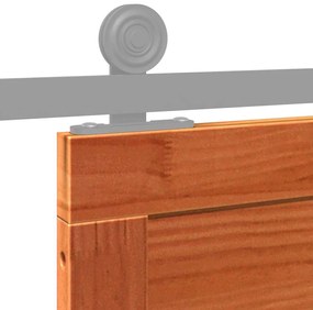 Porta de celeiro Castanho-mel 90 x 210 cm