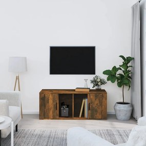vidaXL Móvel p/ TV 100x35x40cm madeira processada cor carvalho fumado